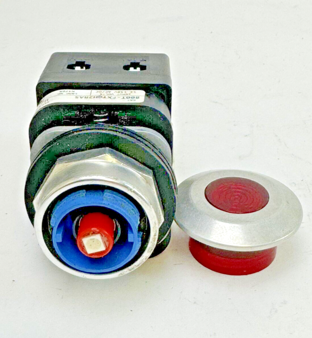 ALLEN-BRADLEY - 800T-FXTQH2RA5 SER. U - RED MUSHROOM PUSH/PULL BUTTON W/ BLOCK