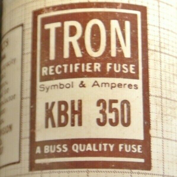 BOX of 5 / TRON / BUSSMANN KBH350 RECTIFIER FUSES / 500V / 350A / NEW SURPLUS