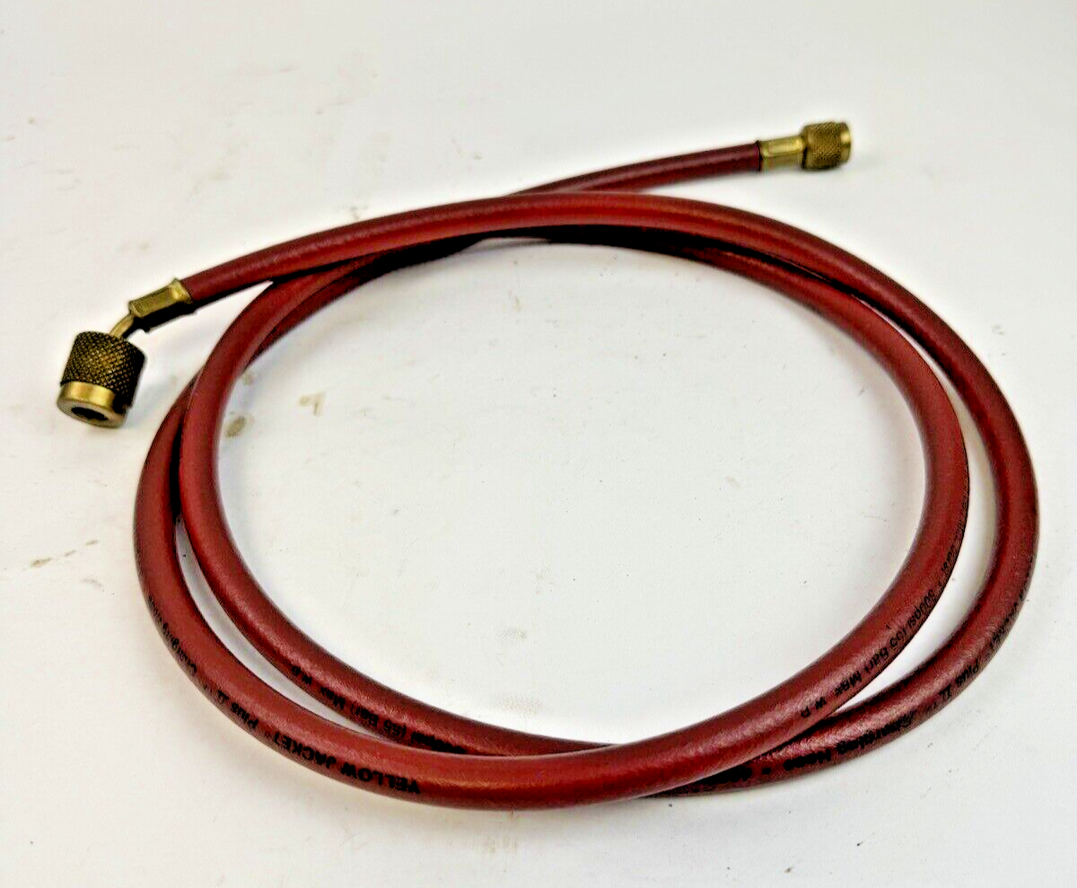 YELLOW JACKET - PLUS II 72" 1/4" CHARGING HOSE - RED - 4000 PSI / 800 PSI