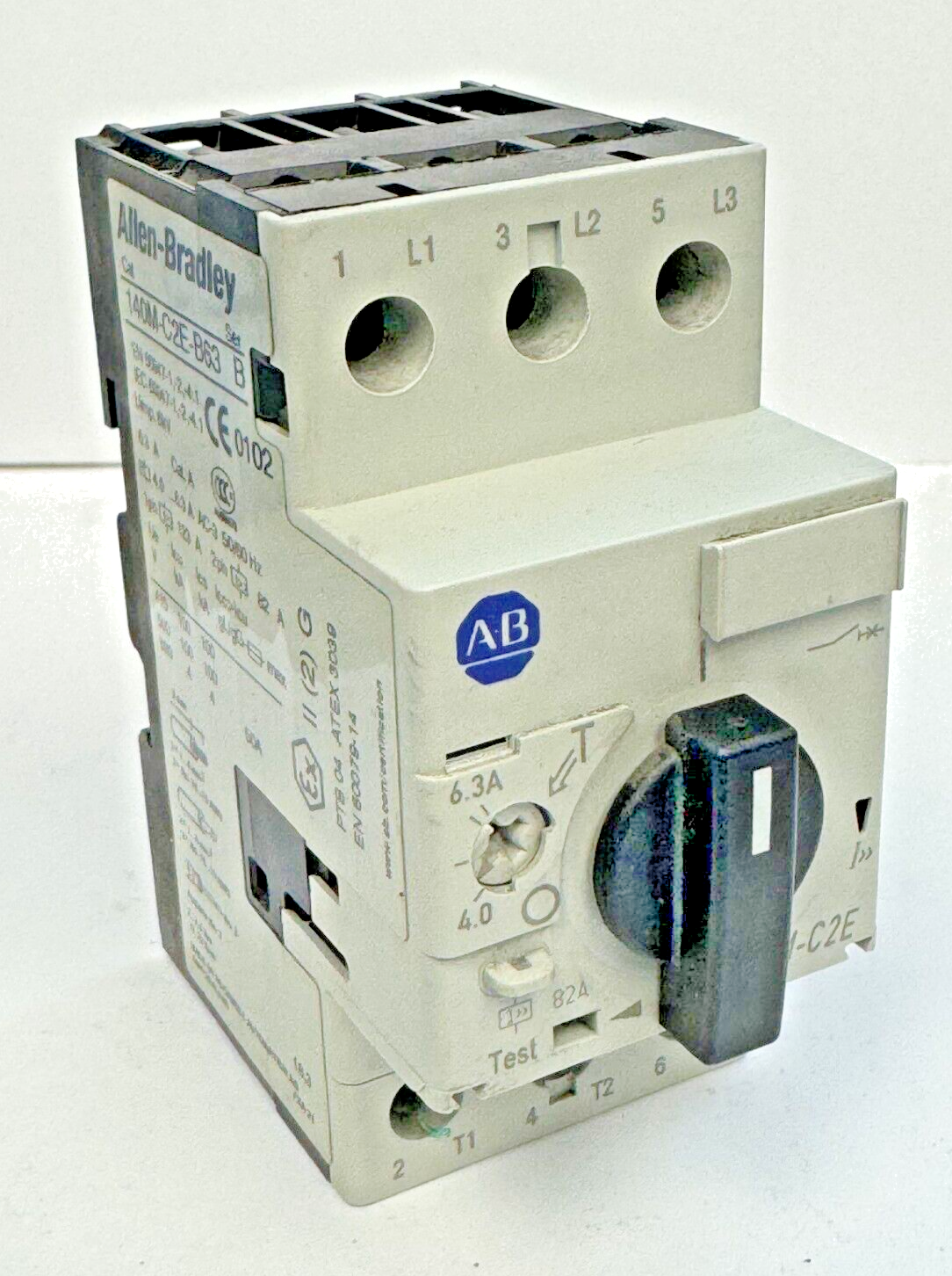 ALLEN-BRADLEY - 140M-C2E-B63 SER. B - MANUAL MOTOR PROTECTOR - 4.0 A - 6.3 A