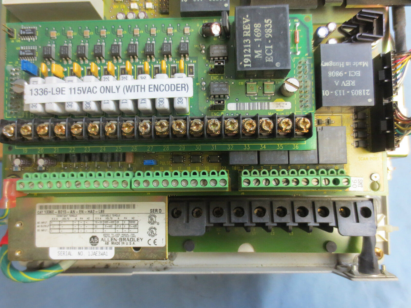 ALLEN-BRADLEY 1336E-B015-AN-EN-HA2 IMPACT FORCE 15HP AC DRIVE - for PARTS
