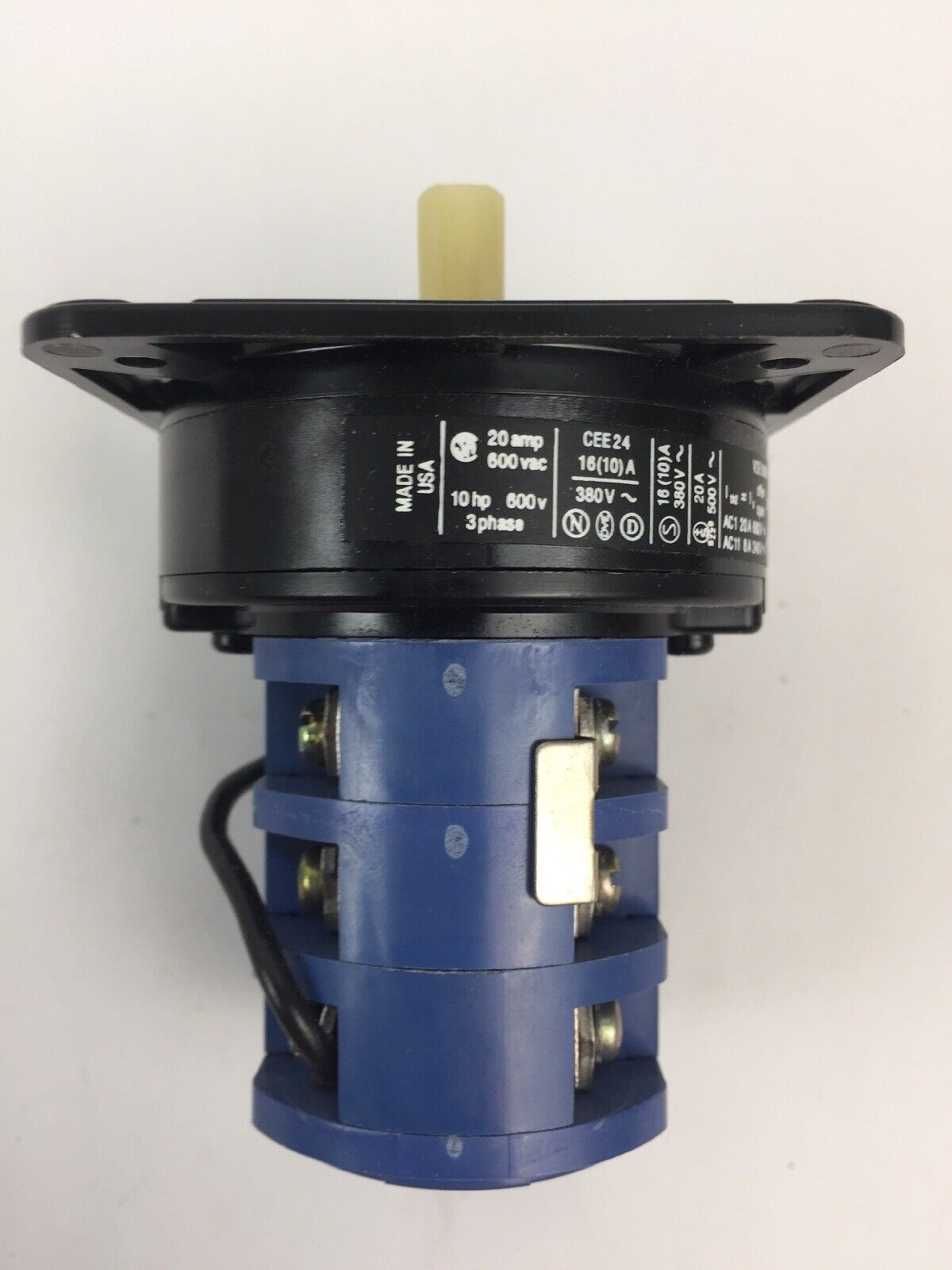 KRAUS & NAIMER C18-A048-423 ROTARY SWITCH 600VAC 20AMP 10HP 3 PHASE 4 POSITION