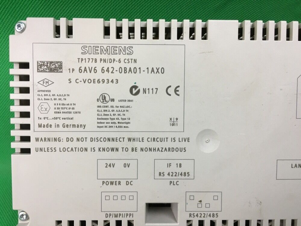 SIEMENS SIMATIC TOUCH PANEL 6AV6 642-0BA01-1AX0