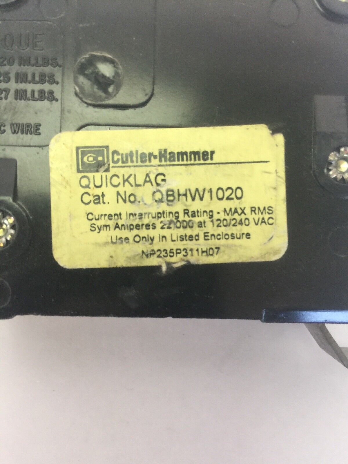 CUTLER HAMMER WESTINGHOUSE QBHW1020 CIRCUIT BREAKER 20A 120/240VAC 1P (LOT OF 4)