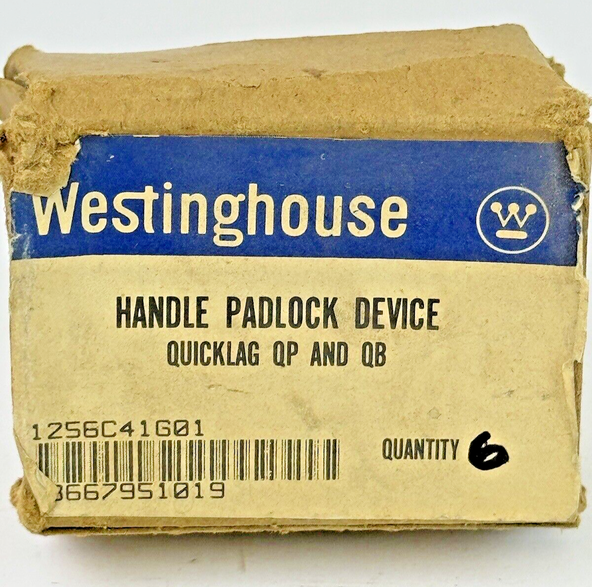 WESTINGHOUSE *BOX OF 6** - 1256C41G01 - HANDLE PADLOCK DEVICE - QUICKLAG QP & QB