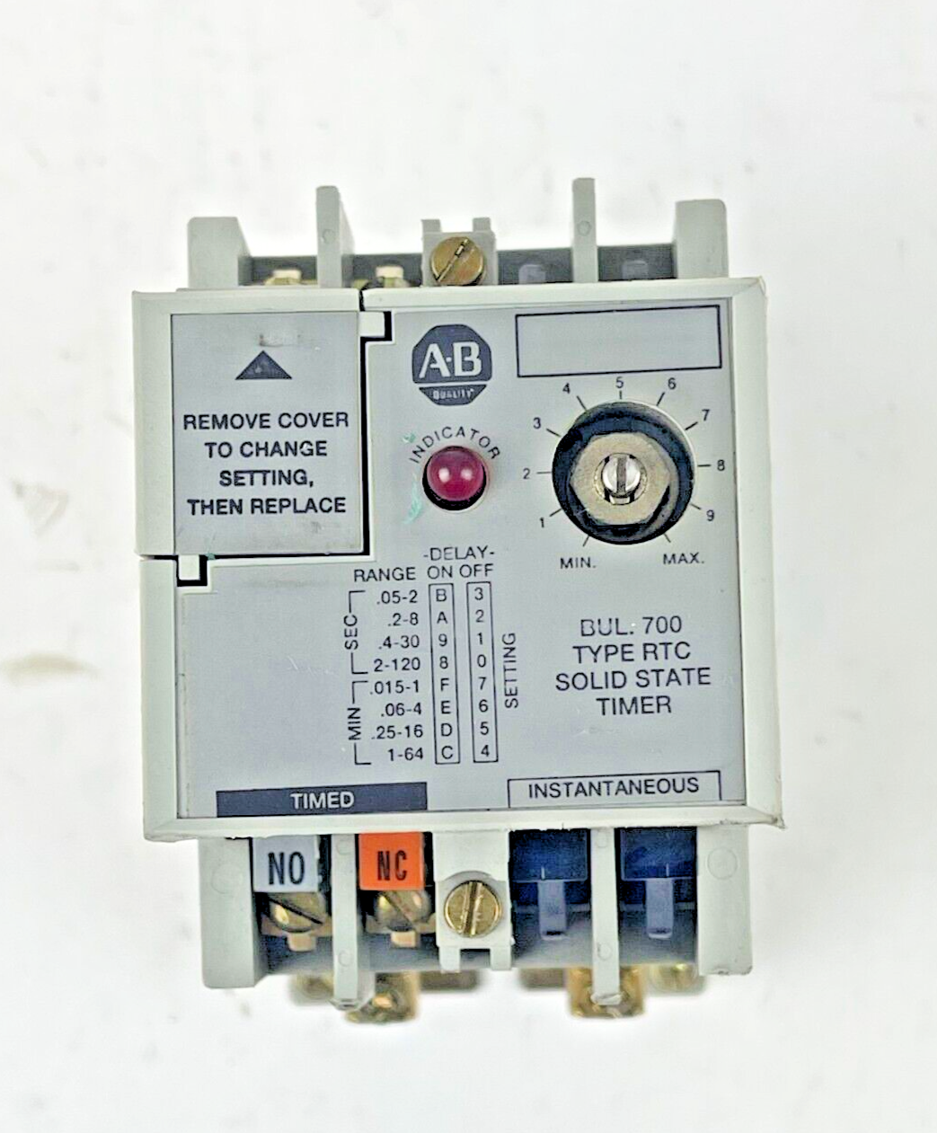 ALLEN BRADLEY - 700-RTC00110U1 SER. A - SOLID STATE TIMER RELAY - 110/120 VAC