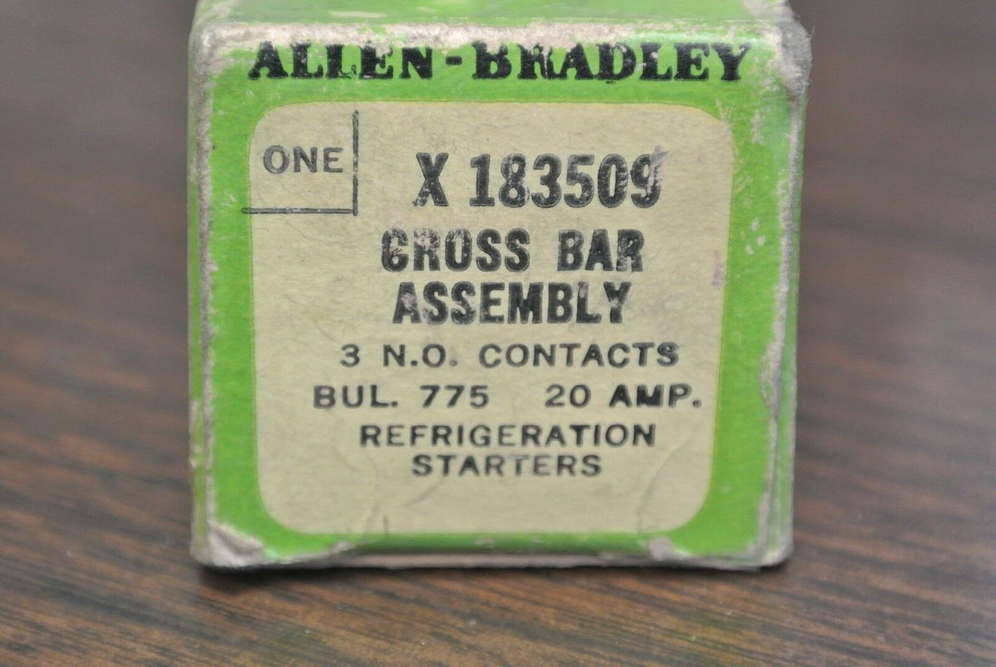 ALLEN-BRADLEY X-183509 CROSS BAR ASSEMBLY / 3 N.O. / 20A / REFRIG. STARTER / NEW