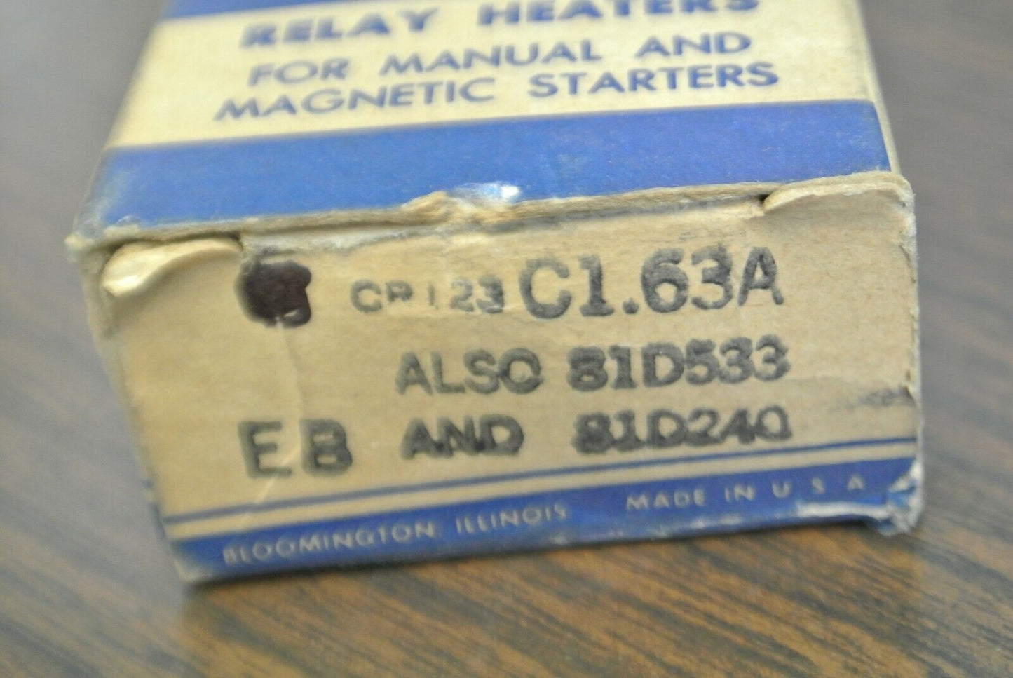 GENERAL ELECTRIC C1.63A OVERLOAD HEATER / NEW SURPLUS / 81D533 / 81D240