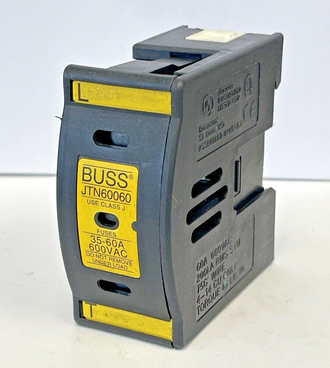 BUSS - JTN60060 - CLASS J FUSE HOLDER - 35-60 Amp 600 VAC