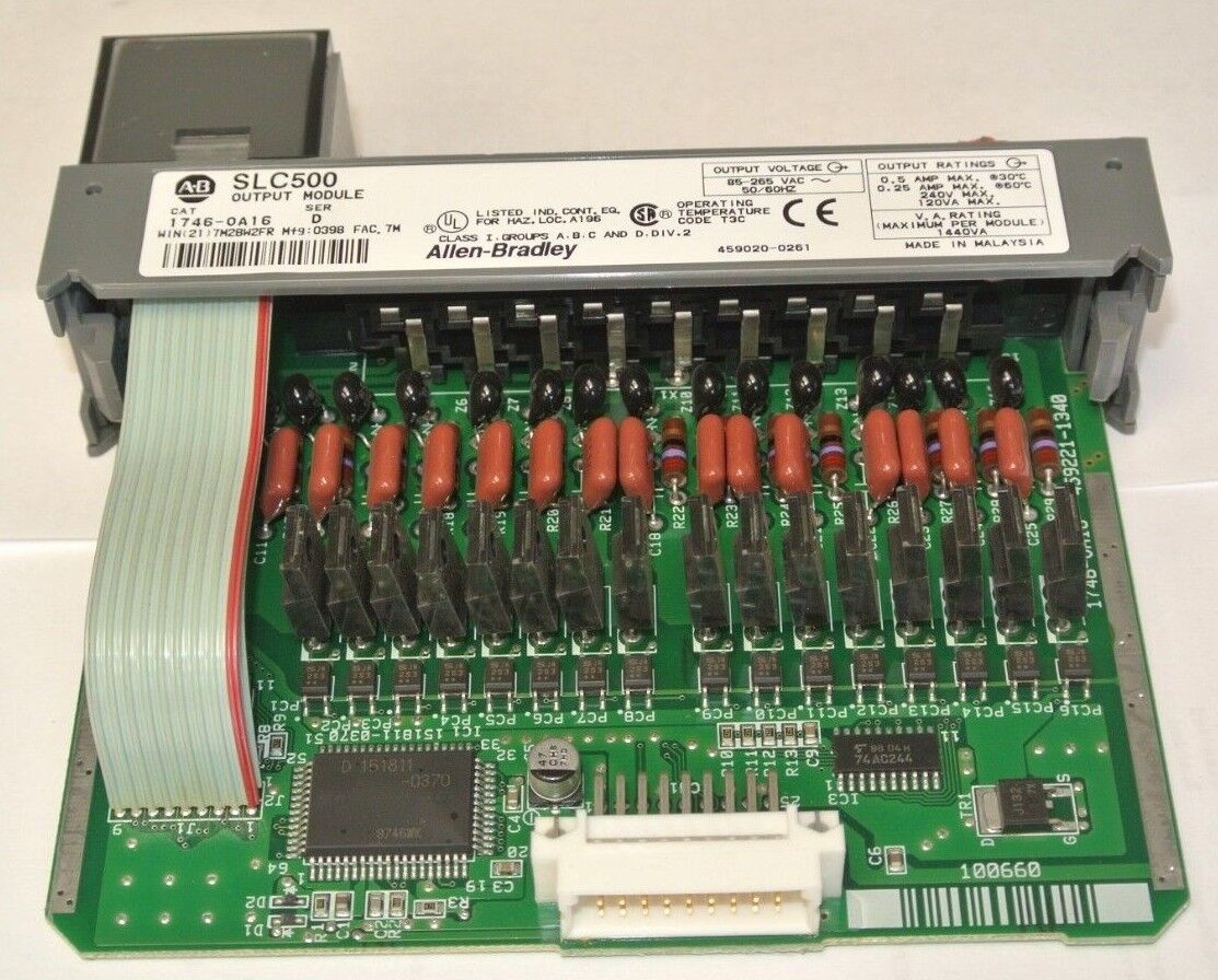 ALLEN-BRADLEY 1746-OA16 & 1746-IA16 - ONE EACH - OUTPUT & INPUT MODULES NO COVER