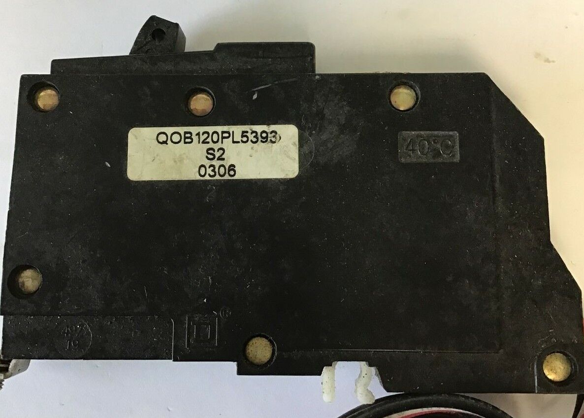 SQUARE D QOB120PL5393 CIRCUIT BREAKER 20A 120/240VAC 50/60HZ 1POLE