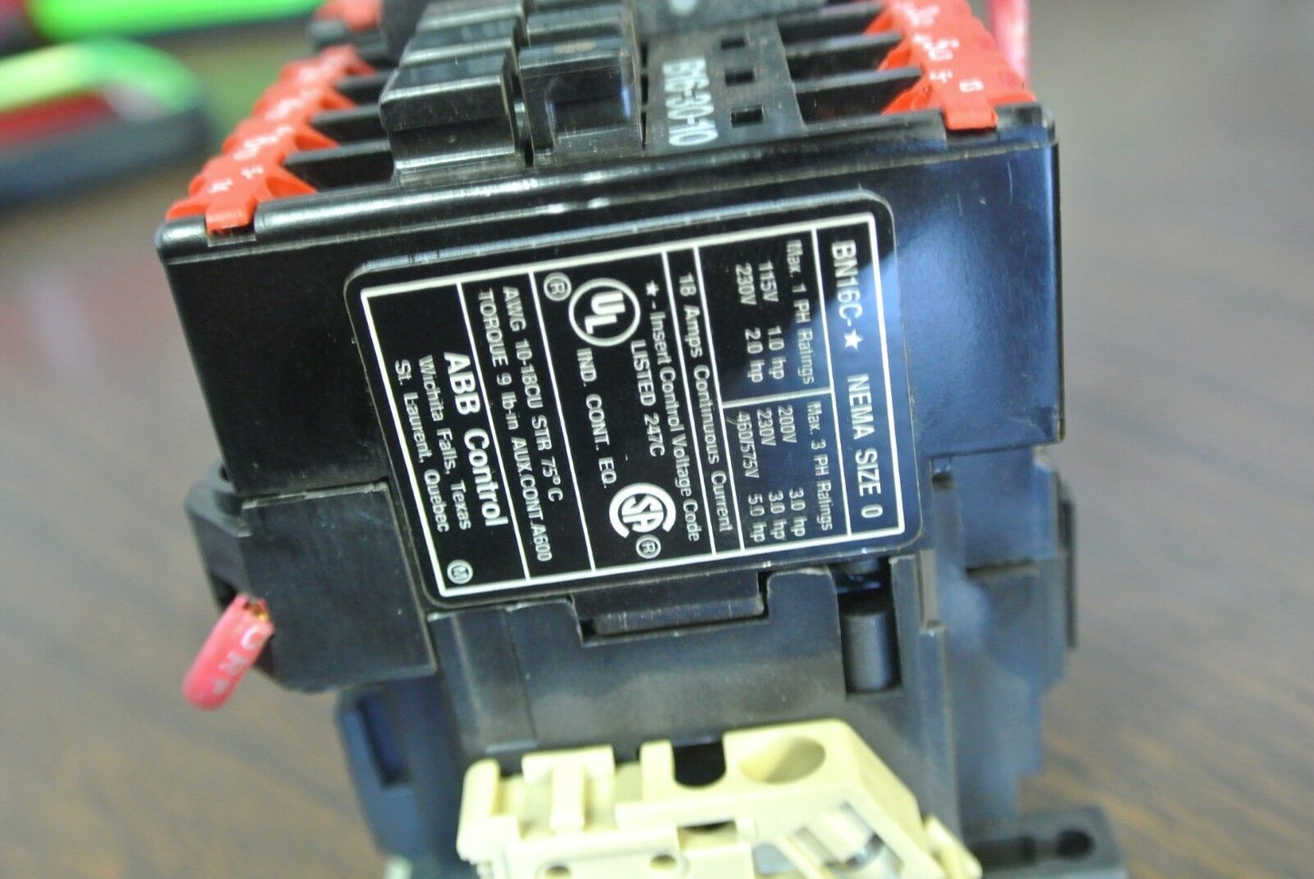 ABB BN16M-1 - CONTACTOR - SIZE 0 - 120V, 60Hz - NEW SURPLUS
