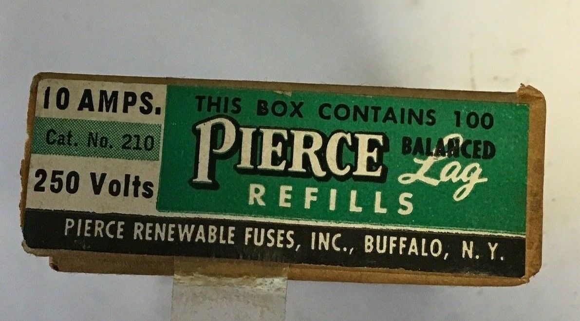 PIERCE 210 RENEWABLE FUSE LINKS 10A 250 VOLT REFILLS****LOTOF100***