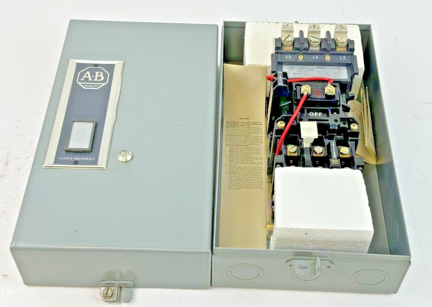 ALLEN-BRADLEY - 509-CAD SER. A -MAG MOTOR CONTROLLER W/ TYPE 1 ENC 120V COIL-NEW