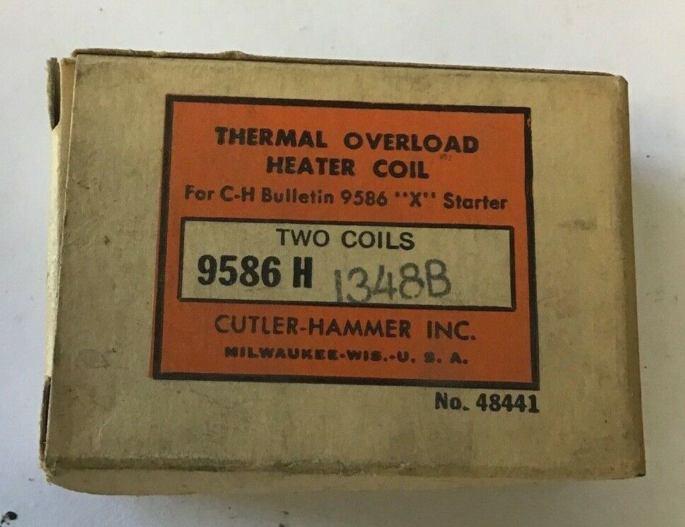 CUTLER HAMMER 9586H1348B THERMAL OVERLOAD HEATER COIL***LOTOF4***