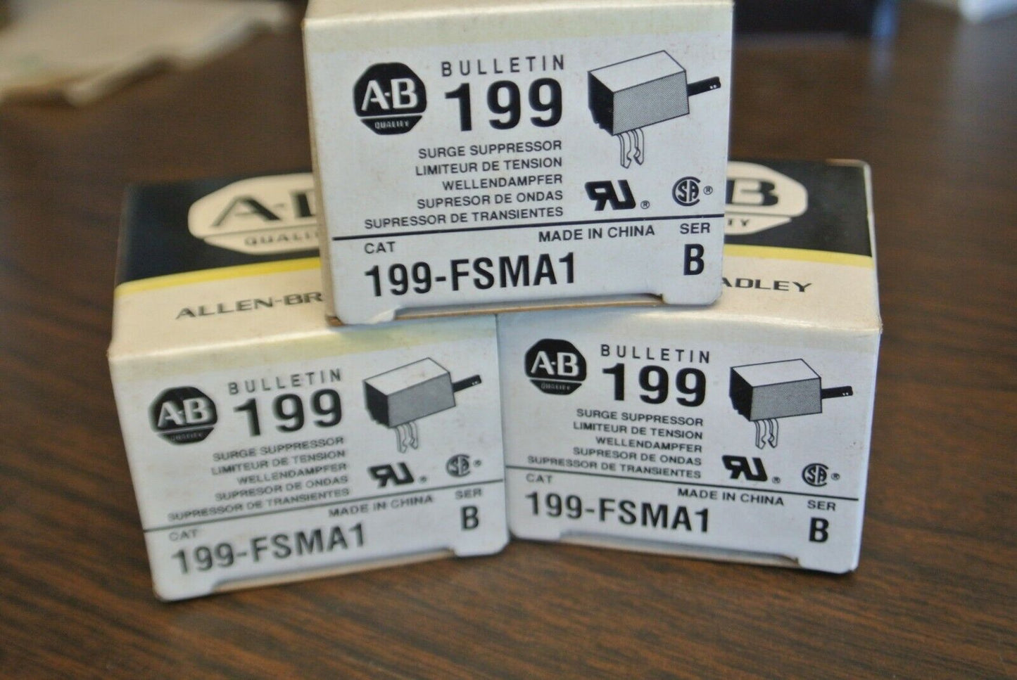 LOT of 3 / ALLEN-BRADLEY 199-FSMA1 Ser. B - SURGE SUPPRESSOR - NEW SURPLUS
