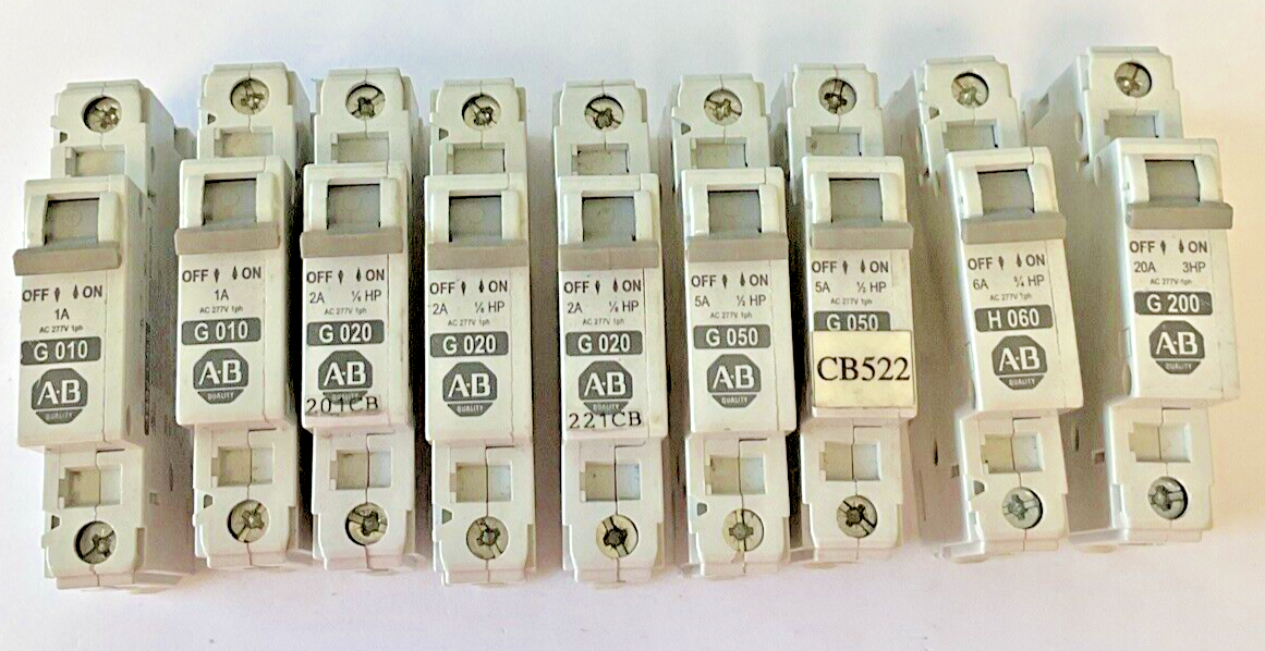 ALLEN BRADLEY 1492-CB1 G010(2X)G020(3X)G050(2X)H060(1X)G200(1X) CIRCUIT BREAKER