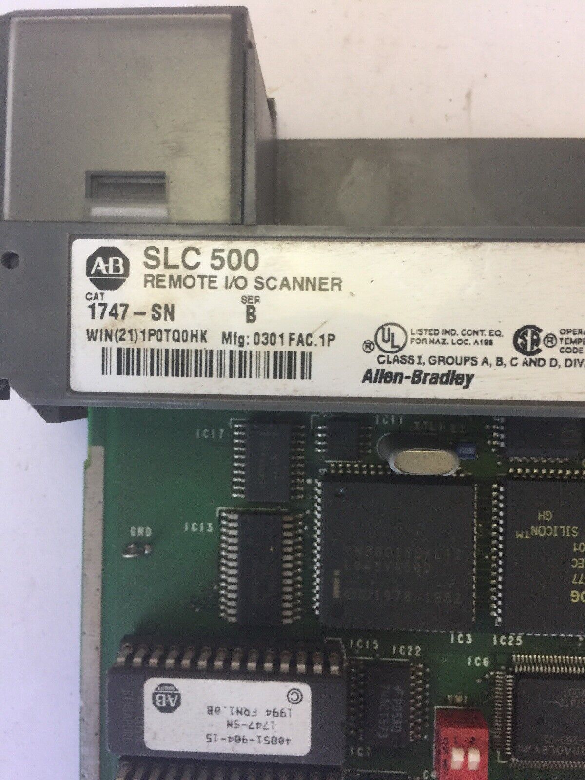 ALLEN BRADLEY 1747-SN REMOTE I/O SCANNER SER B FRN 1.0B