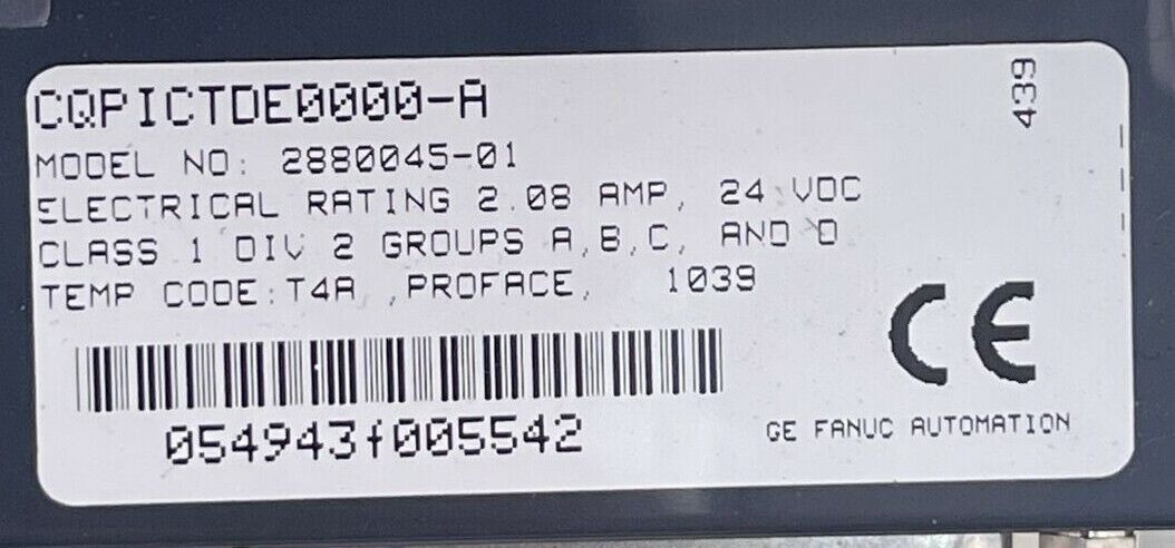 PROFACE 2880045-01 TOUCH SCREEN 24VDC QPI-MBP-201-G MODBUSPLUS QUICKPANEL