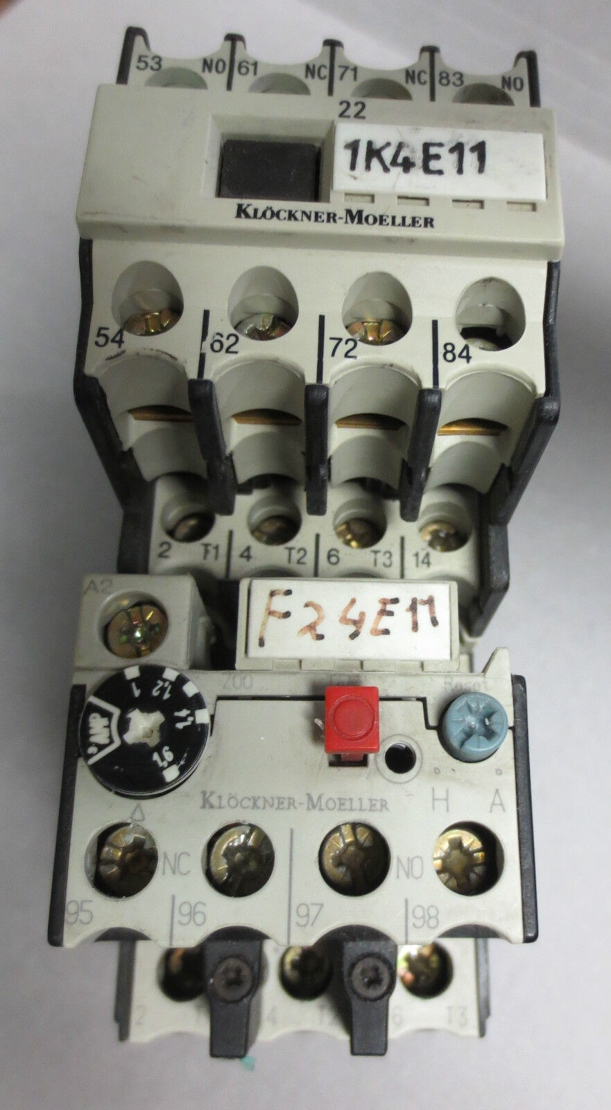 KLOCKNER-MOELLER DIL 00 M-10 + 22 DIL + Z 00-1,6 RELAY / CONTACTOR ASSEMBLY