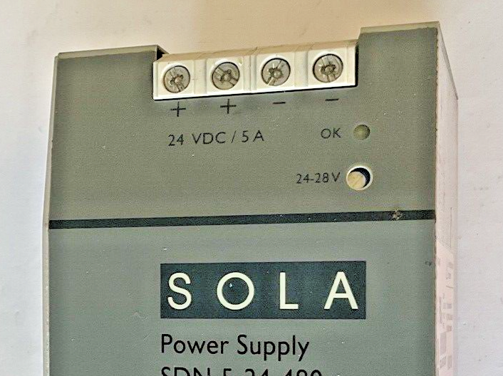 SOLA/HEVI-DUTY SDN5-24-480 POWER SUPPLY 3PH 380/500VAC 0.5/0.4A 50/60HZ 24VDC 5A