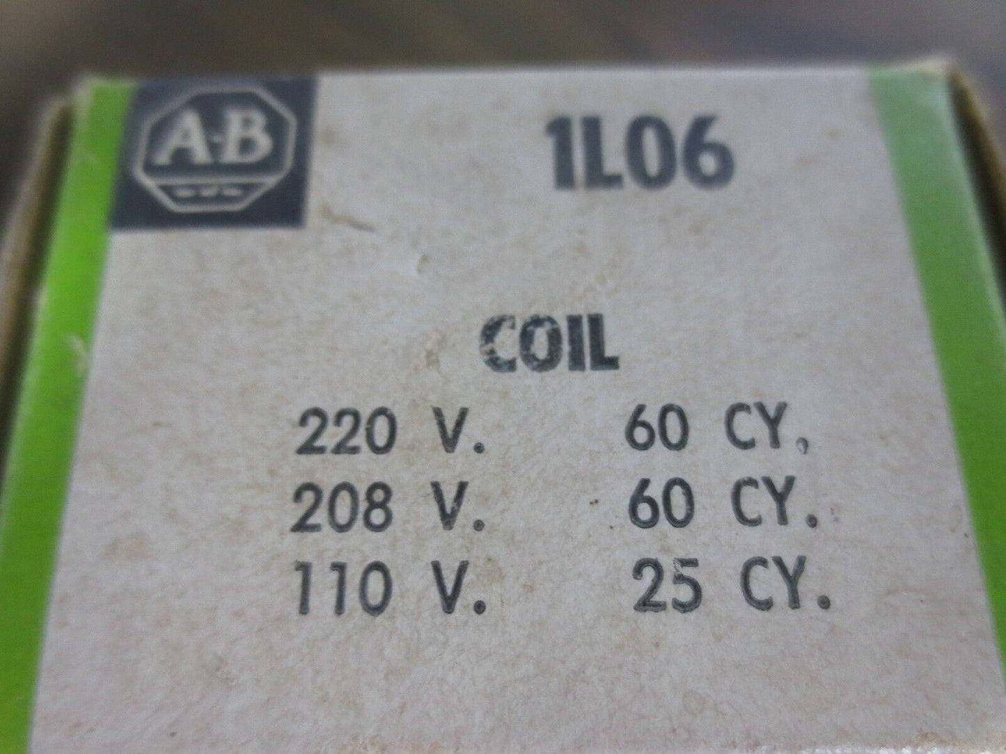 ALLEN-BRADLEY 1L06 OPERATING COIL, 208-220V 60Hz / 110V 25Hz / NEW SURPLUS