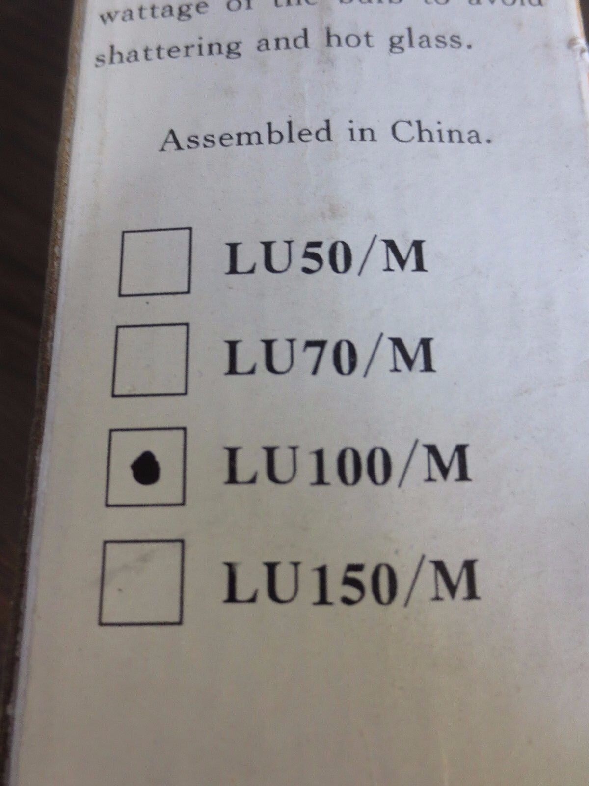 LU100/M HIGH PRESSURE SODIUM BULB - 100W - CLEAR - NEW SURPLUS
