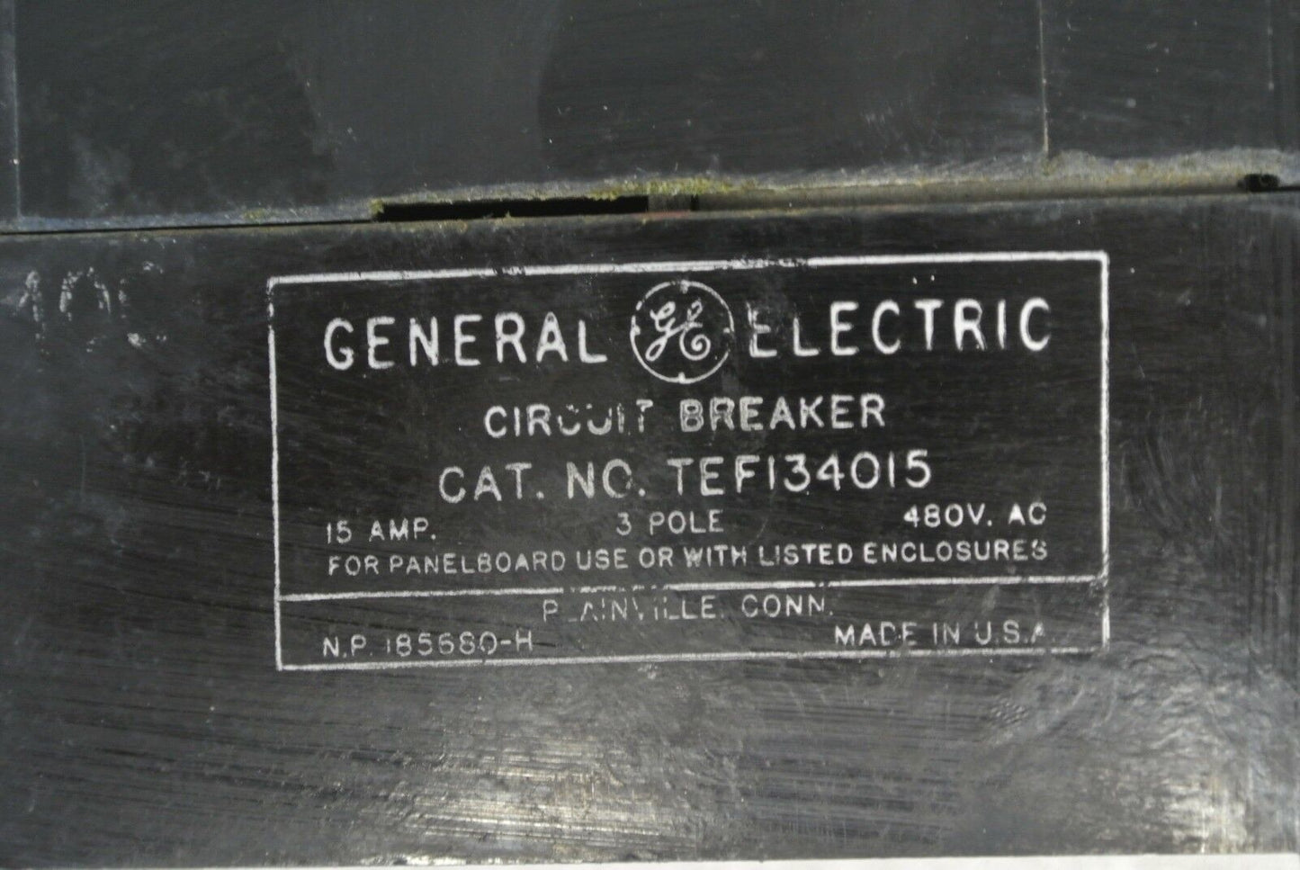 GE TEF134015 CIRCUIT BREAKER - 480VAC, 15A, 3-POLE