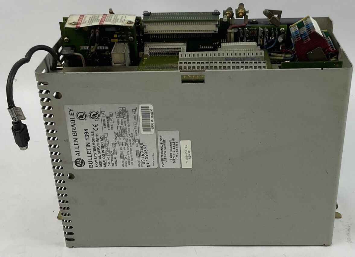 ALLEN BRADLEY 1394-SJT05-A SERVO CONTROLLER SER.A VER.V5.01 460V 15A