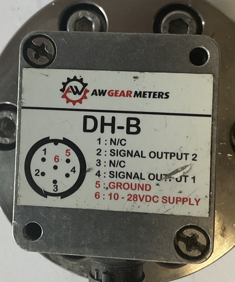 AW GEAR METERS DH-B JVM-15CG-25-NPT FLOW METER 10-28VDC