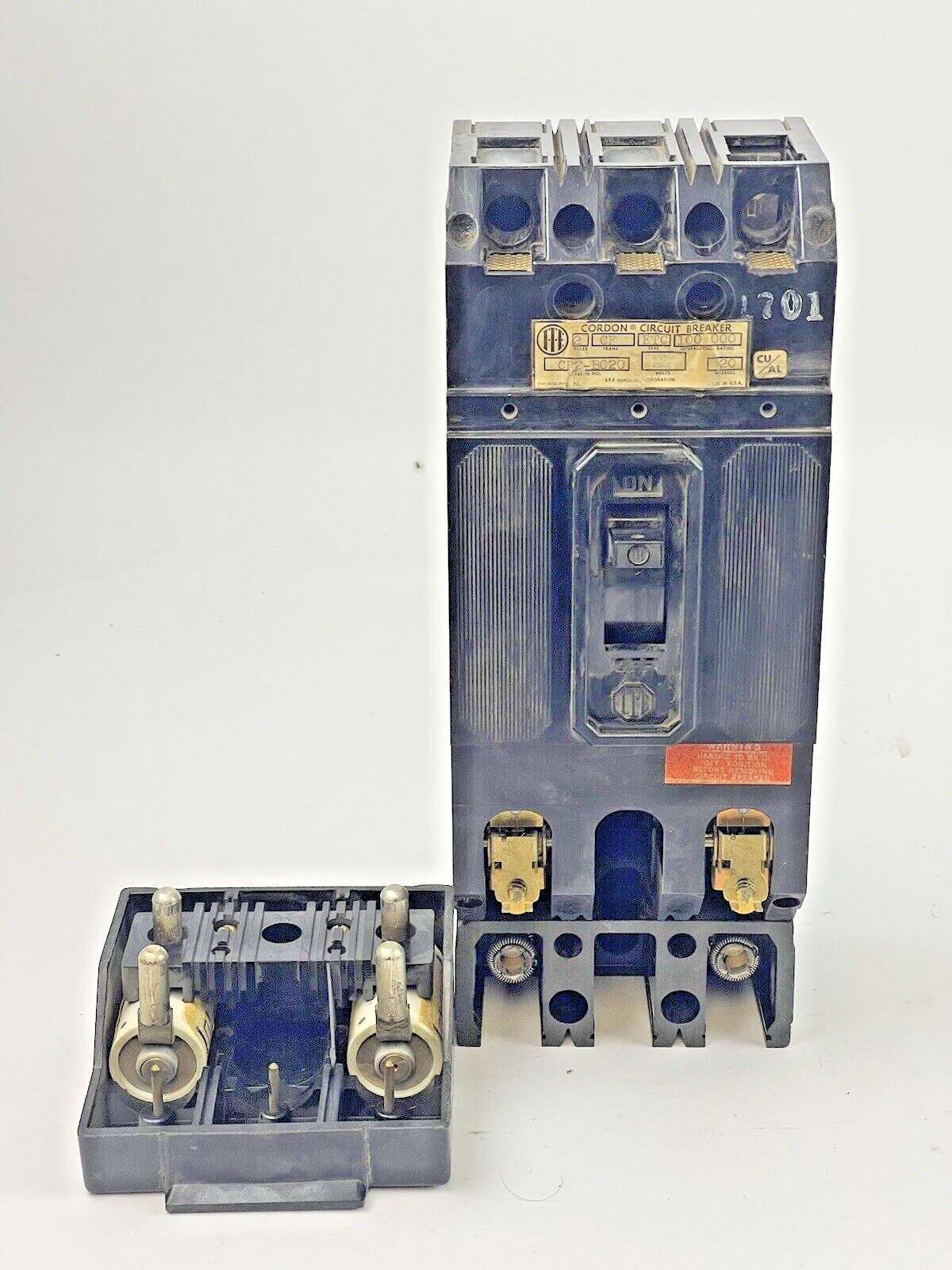 ITE - CF2-B020 - FUSED CIRCUIT BREAKER -20 A, 800 VAC/ 250 VDC, 2 POLE, ETC TYPE