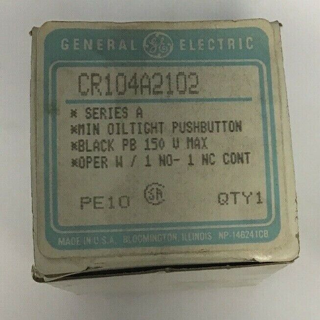GE CR104A2102 PUSHBUTTON BLACK OILTIGHT 150V