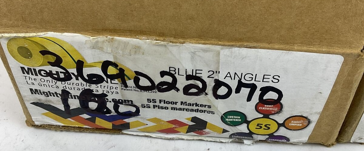 MIGHTY LINE BLUE FLOOR TAPE ANGLE SHAPE 2" 100 ANGLES IN CASE