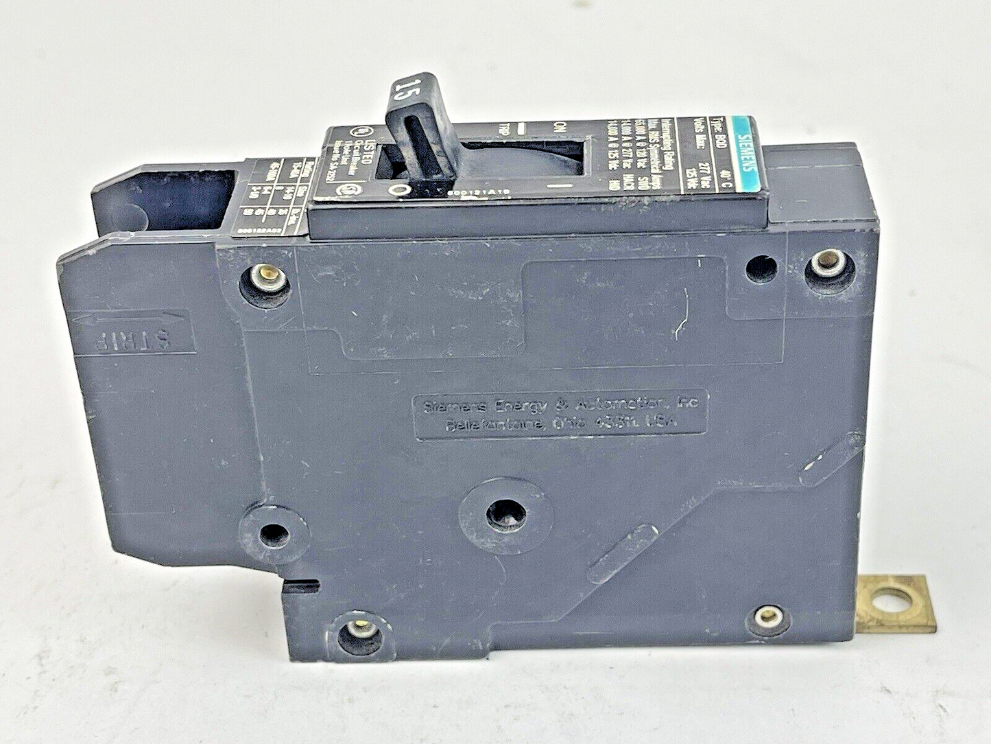 SIEMENS - BQD115 - CIRCUIT BREAKER - 1 POLE, 15A, 277 VAC, TYPE BQD