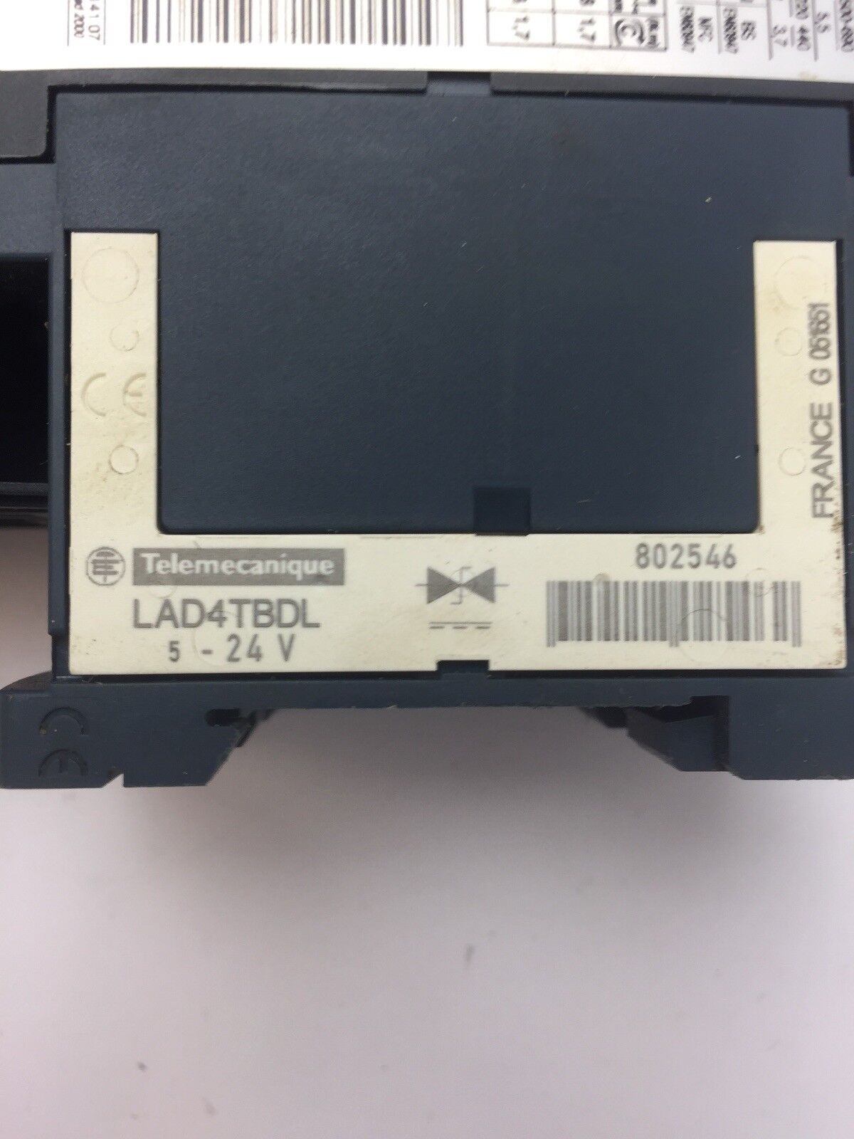 TELEMECANIQUE LC1D09BL CONTACTOR LRD05 OVERLOAD RELAY LAD4TBDL 24V