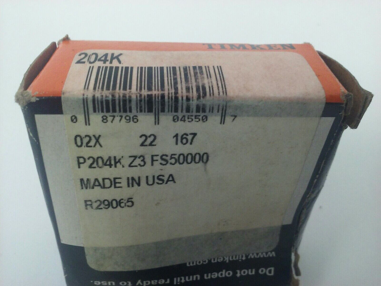 TIMKEN FAFNIR P204K BALL BEARING