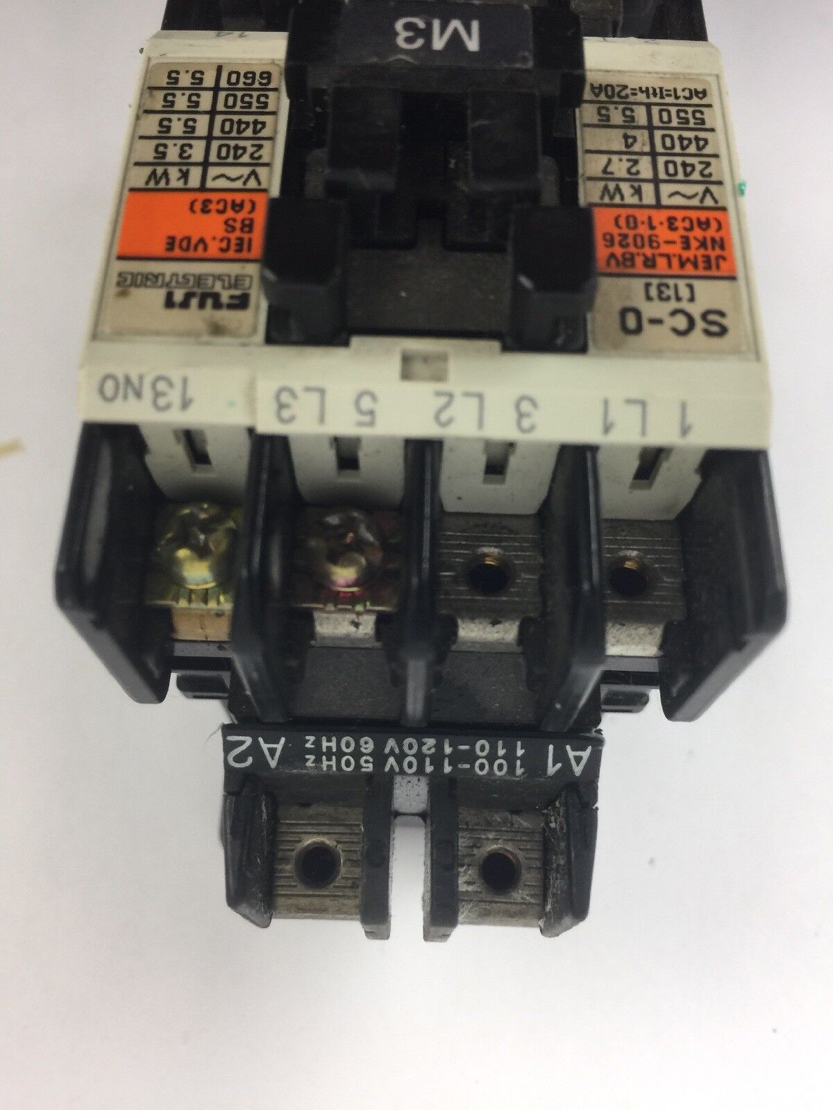 FUJI ELECTRIC 4NC0F0 TYPE SC-0 CONTACTOR 4NK0AN TYPE TK-0N OVERLOAD RELAY