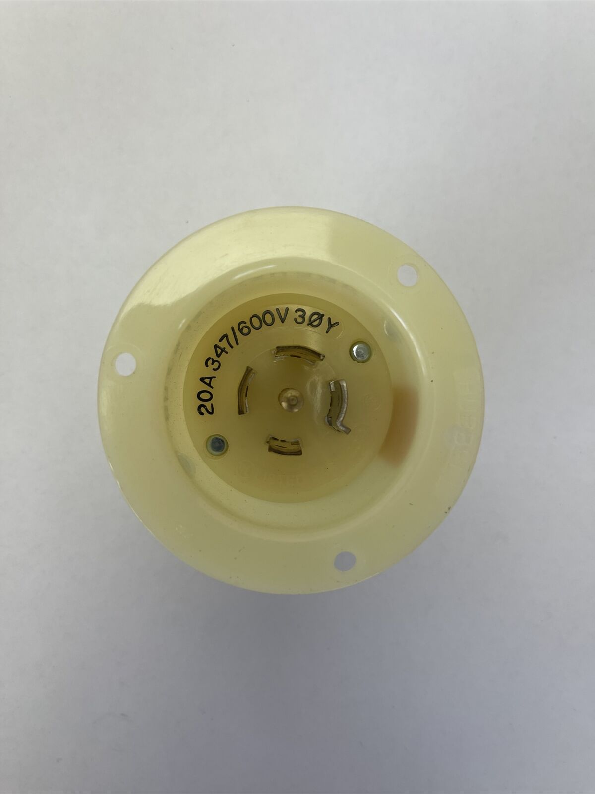 HUBBELL 2535 TWIST-LOCK FLANGED INLET 4POLE 5WIRE GROUNDING 20A 347/600V