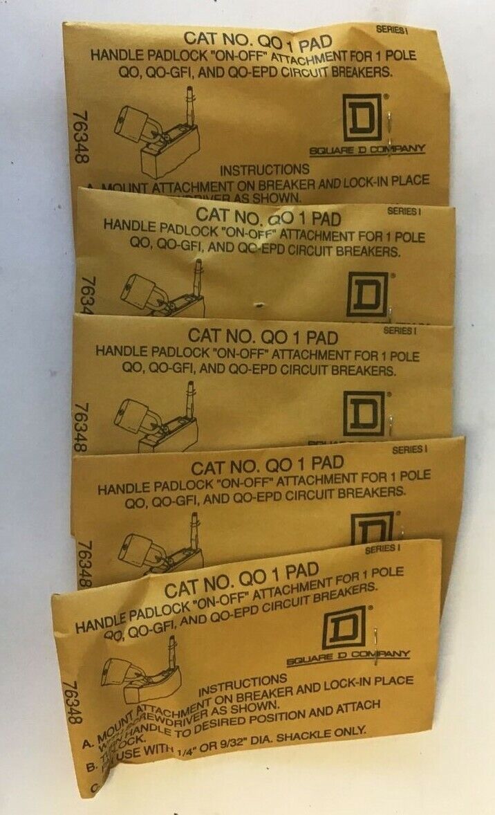SQUARE D QO 1 HANDLE PADLOCK "ON-OFF" ****LOTOF5***