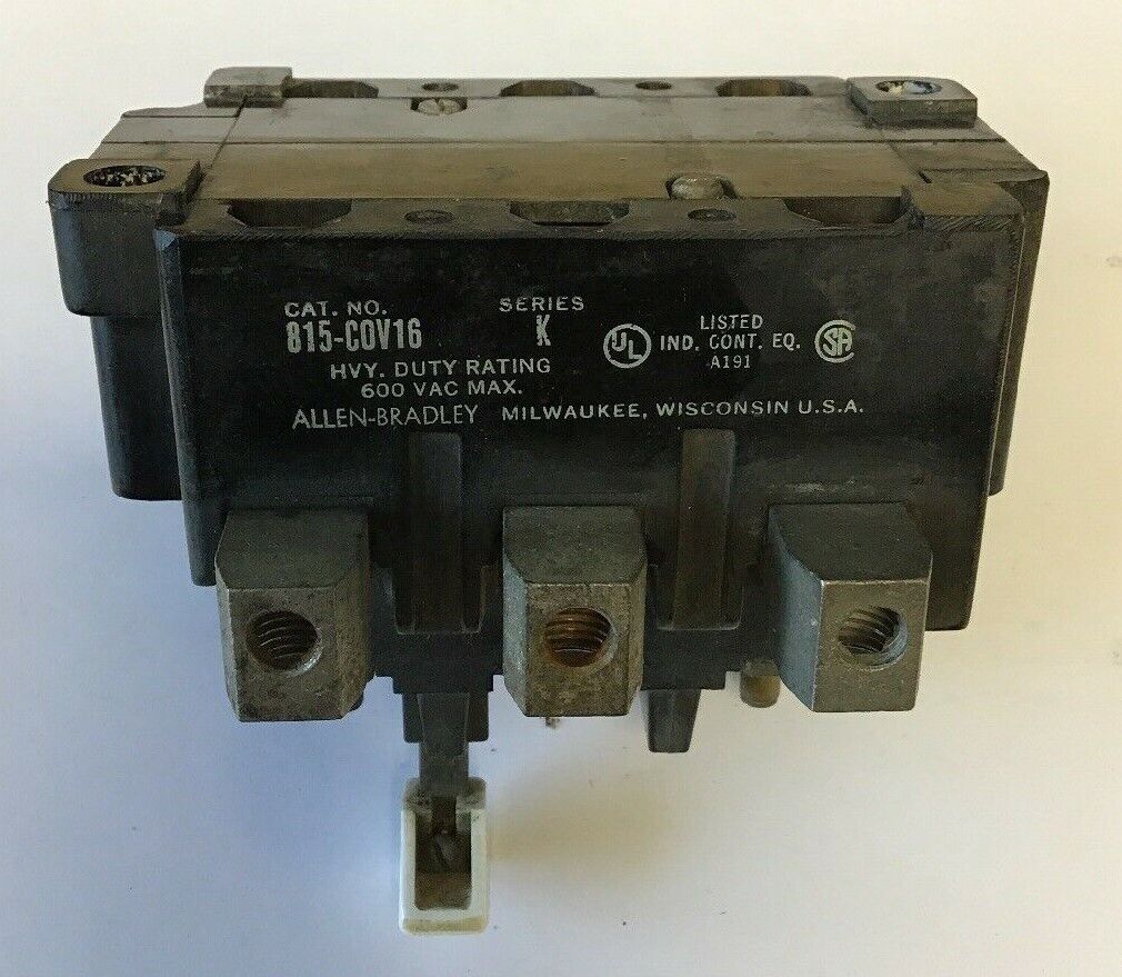 ALLEN BRADLEY 815-COV16 SER. K 600VAC HEAVY DUTY OVERLOAD RELAY 3POLE