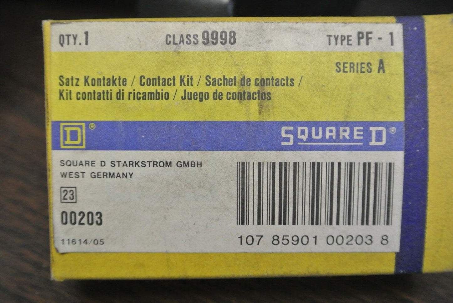 SQUARE D 9998 PF-1 CONTACT KIT / SERIES A / NEW SURPLUS
