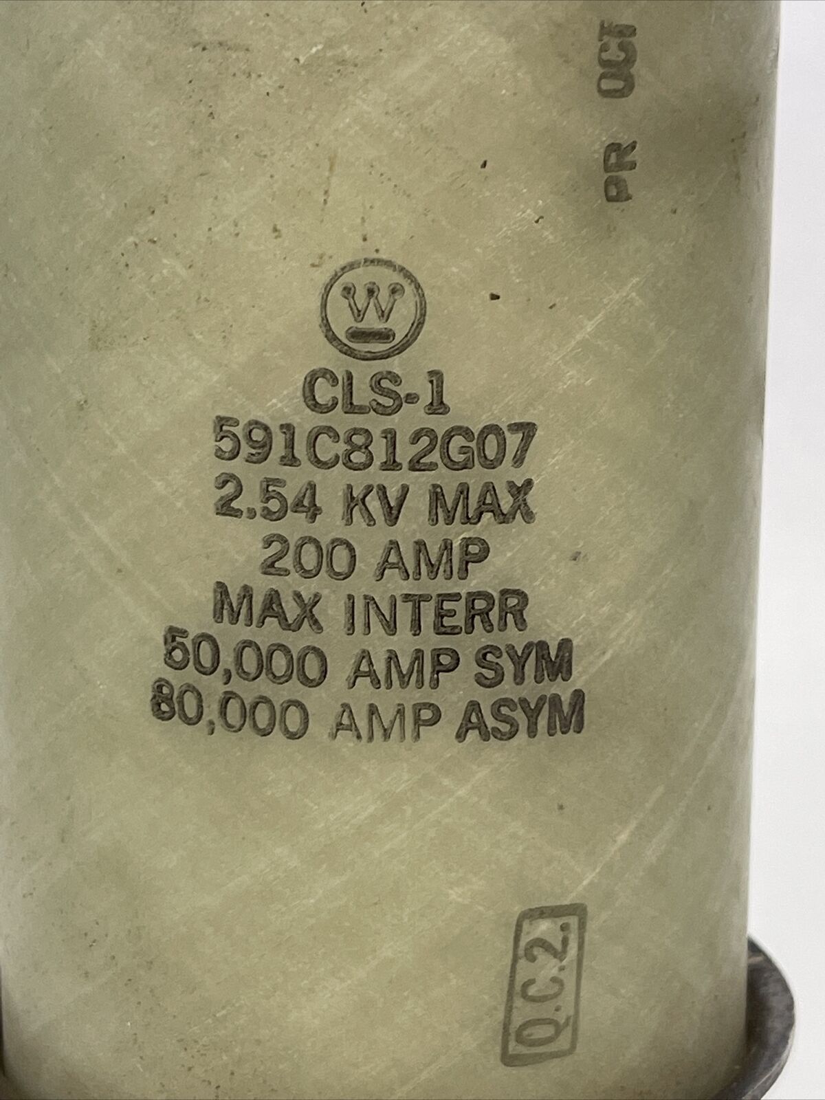WESTINGHOUSE 591C812G07 CLS-1 FUSE 2.54KV 200AMP