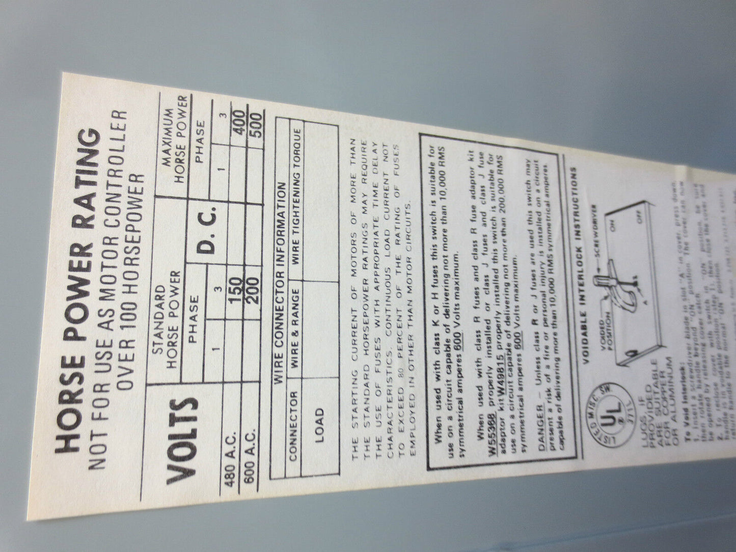 ITE SIEMENS VMS366T PANELBOARD UNIT FUSIBLE SWITCH 600A 600V MAIN SWITCH - NEW