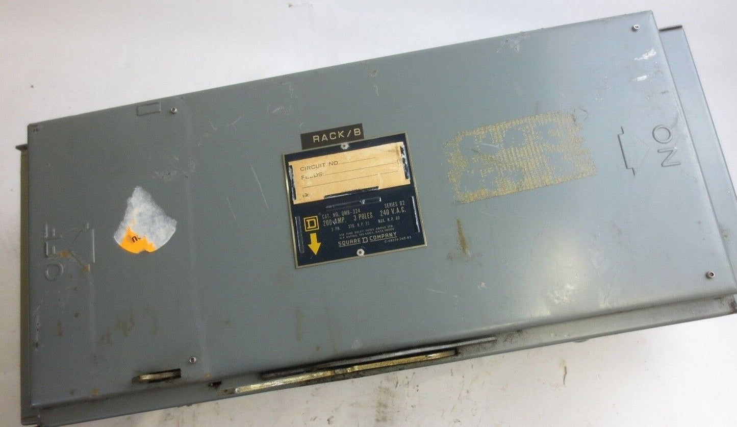 SQUARE D QMB-324 FUSIBLE PANEL SWITCH - 240VAC, 200A, 3-POLE