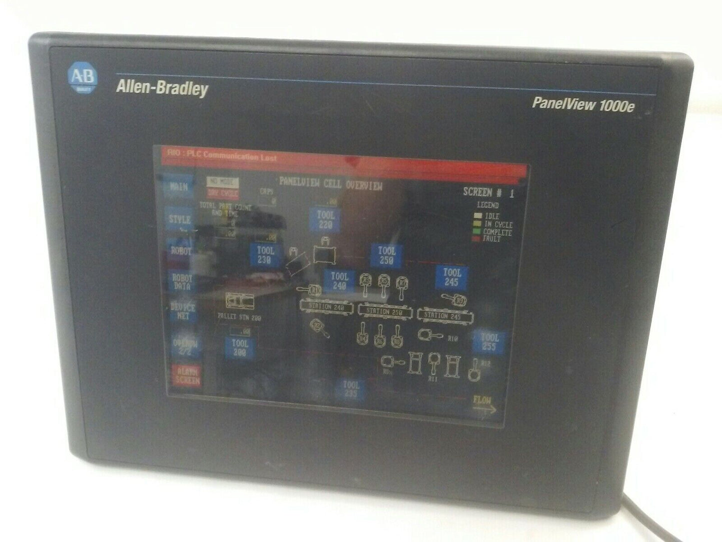 ALLEN BRADLEY 2711E-T10C6 SER. D REV. A PANELVIEW 1000E TERMINAL FRN 5.14