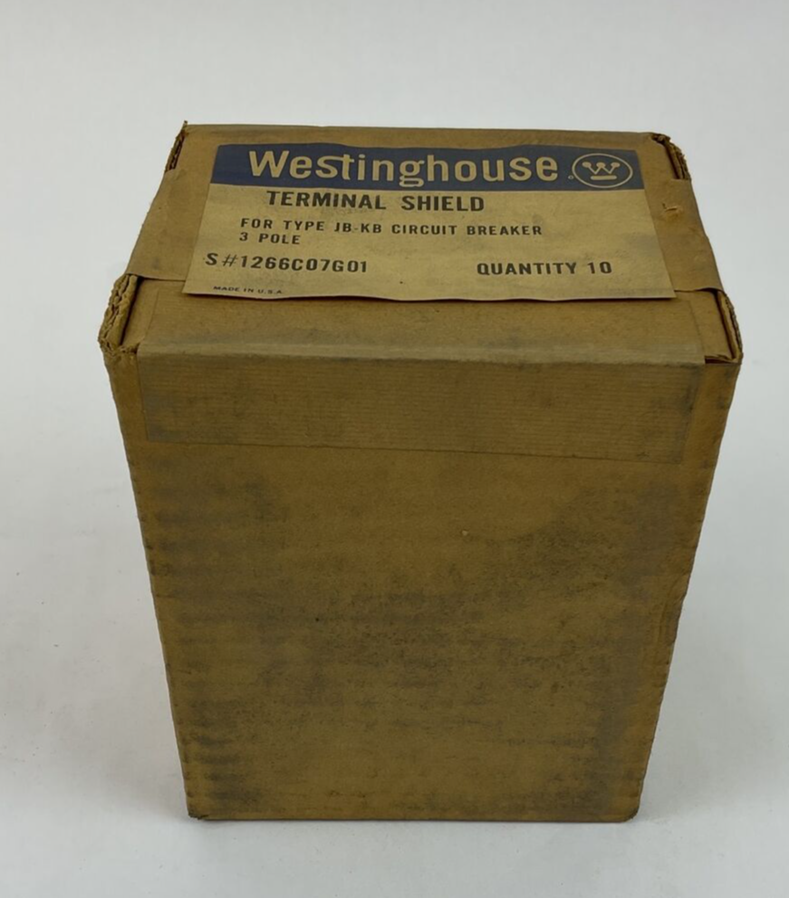 WESTINGHOUSE 1266C07G01 TERMINAL SHIELD FOR JB-KB BREAKERS 3POLE **10 IN BOX**