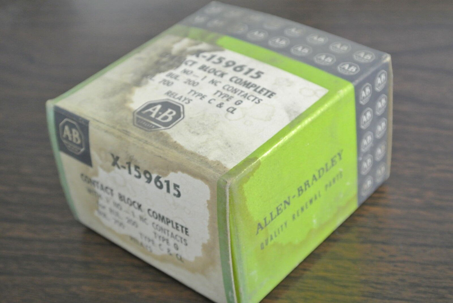 ALLEN-BRADLEY X-159615 CONTACT BLOCK COMPLETE 1N.O,1N.C. CONTACTS - LOT of 2