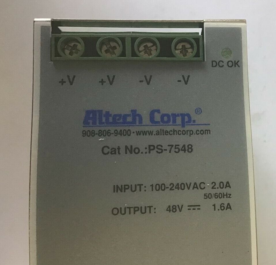 ALTECH CORP PS-7548 POWER SUPPLY 2.0A 100-240VAC 48VDC