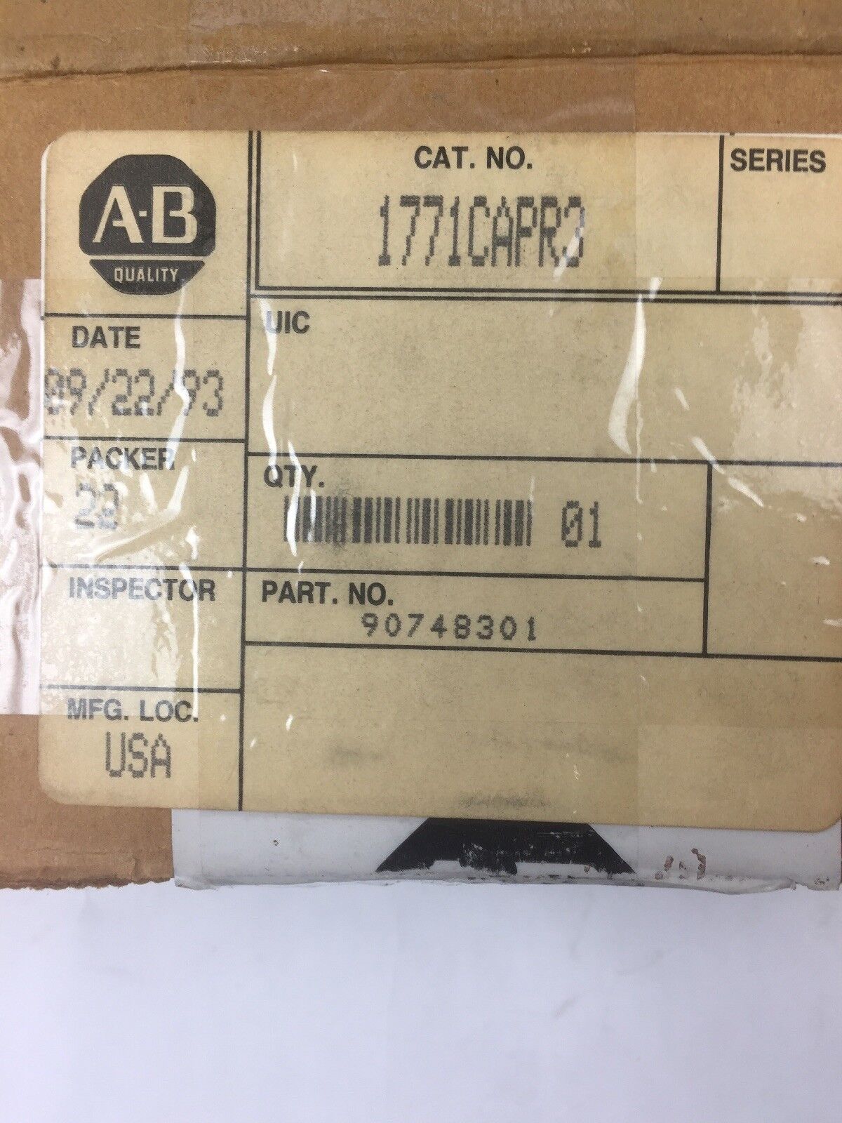 ALLEN BRADLEY 1771CAPR3 Resolver Excitation Cable