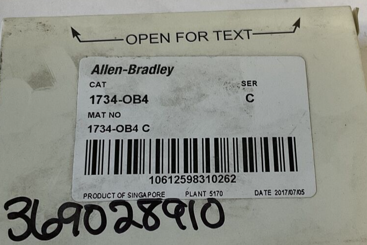 ALLEN BRADLEY 1734-OB4 OUTPUT MODULE SER.C FW3.022 5VDC 75MA